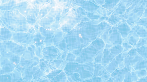 3 d演示。波光粼粼的水面。焦散线。(水平)图片下载