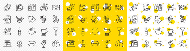 勾勒玉米马提尼杯和送餐线图片下载