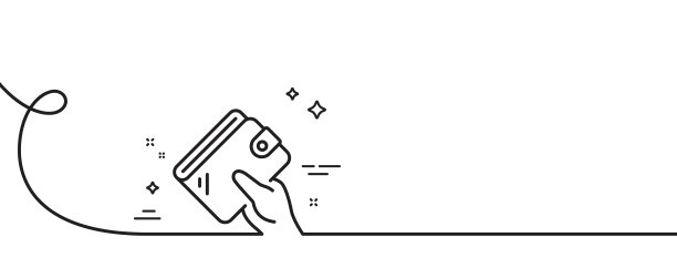 钱包线图标手持钱袋标志图片下载