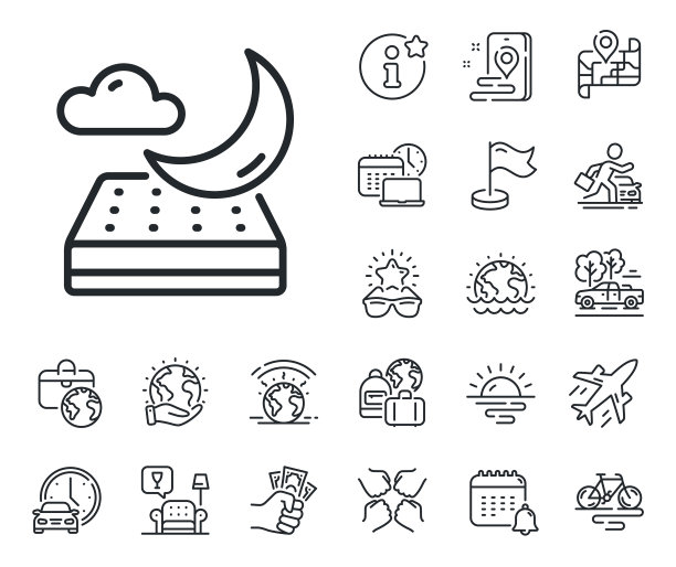 夜床垫线图标矫形睡眠垫图片下载