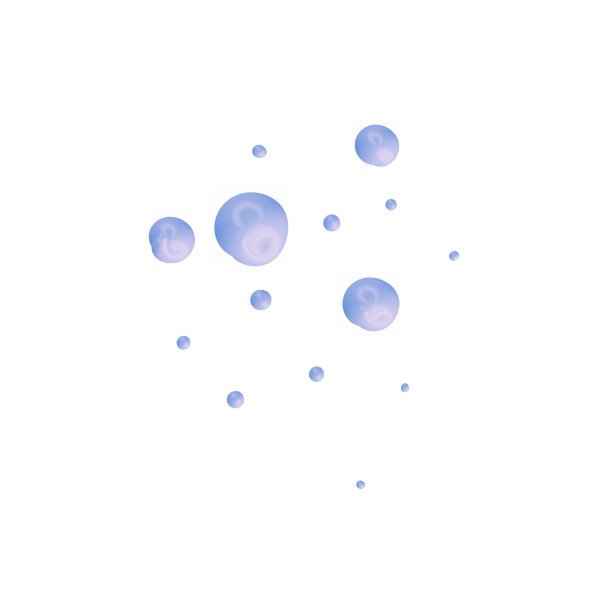 三维抽象手绘丁香点在白色的背景。笔刷插图与剪贴路径图片下载