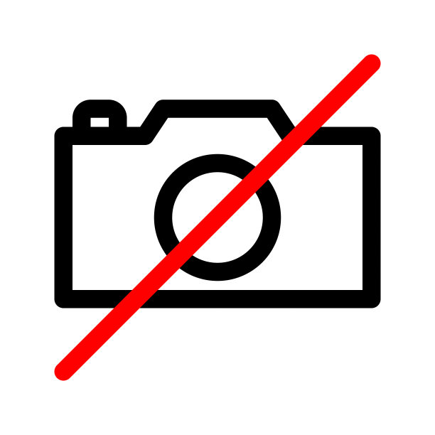 没有相机轮廓图标。禁行标志。可编辑的中风。矢量图形图片下载