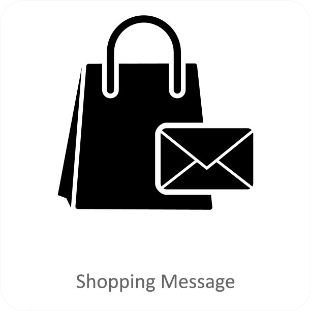 购物信息和消息图标概念图片下载