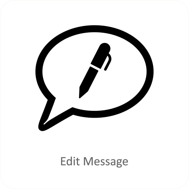 编辑消息和消息图标概念图片下载