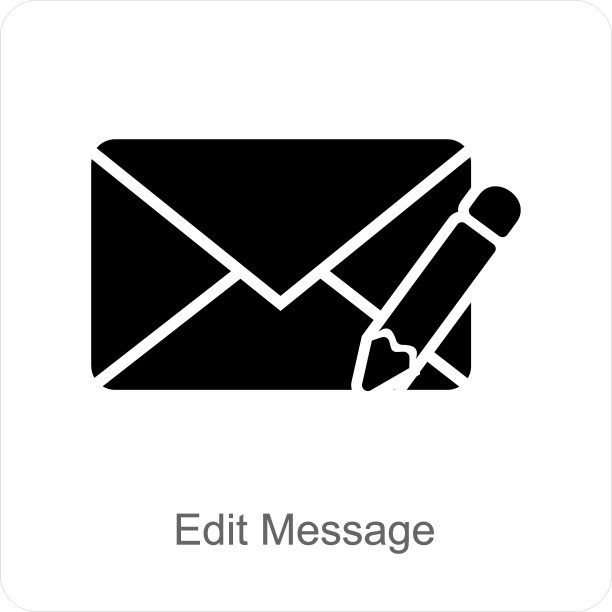 编辑消息和编辑图标概念图片下载