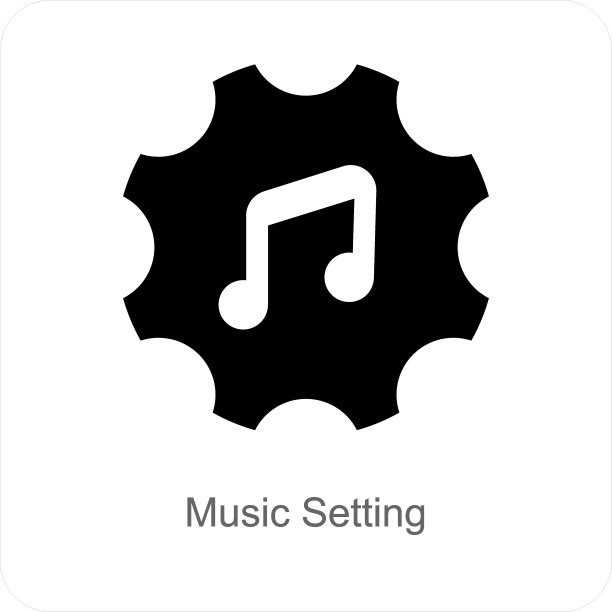 音乐设置和音乐图标概念图片下载