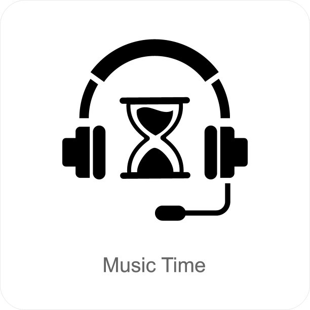 音乐时间和音乐图标概念图片下载