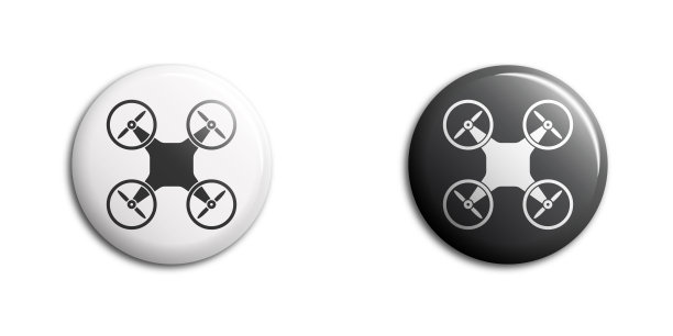 无人驾驶飞机图标。飞行的相机。四轴飞行器图标。矢量插图。图片下载