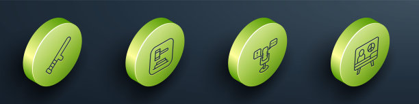 2.5D警用橡胶警棍、法官木槌、言论自由与和平图标。图片下载