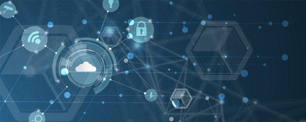云技术。集成数字网络概念背景图片下载