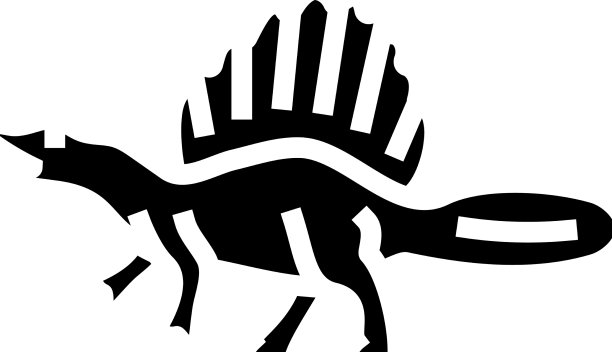 棘龙恐龙动物的象形图标图片下载