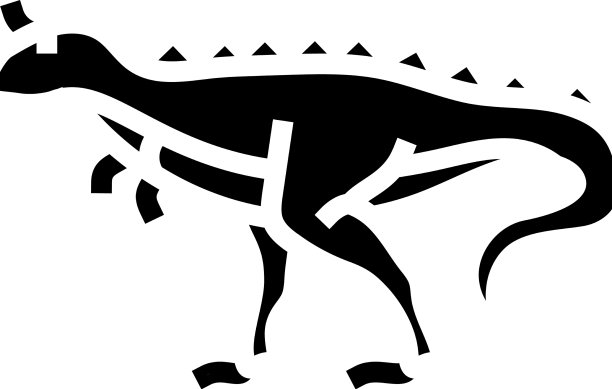 食肉动物恐龙的动物象形图标图片下载