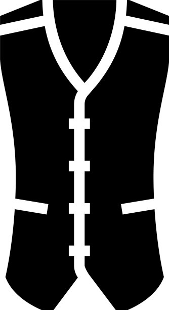 粗花呢背心潮人复古字形图标图片下载