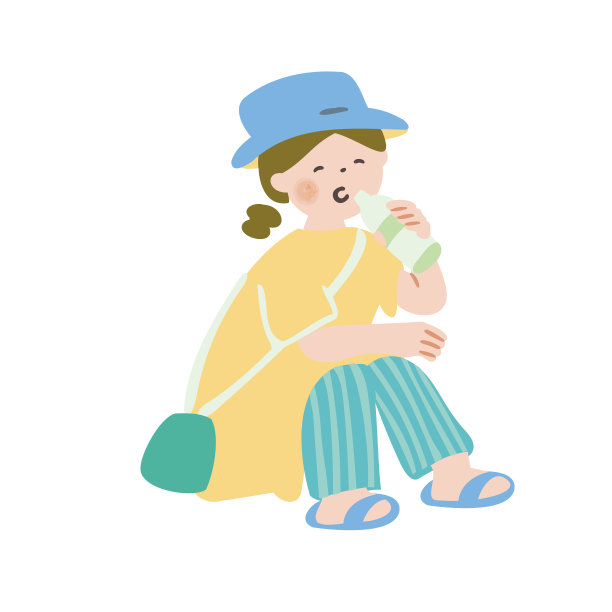 女人坐着喝茶图片下载