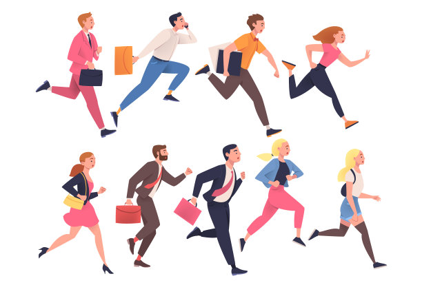 人们性格急匆匆，快跑的感觉图片下载