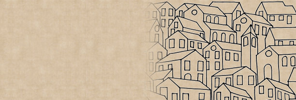 想象城市的灵感来自意大利托斯卡纳古镇-网页横幅设计概念与复制空间插入文本-我是这张照片中使用的涂鸦图像的版权所有者图片下载