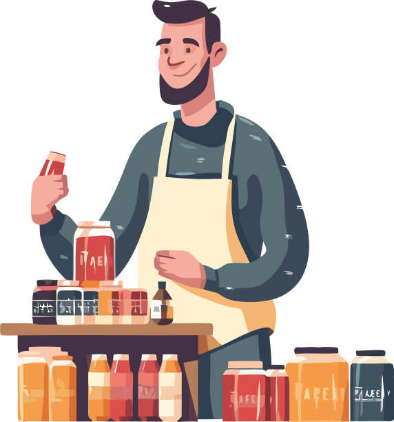 卖饮料的年轻人图片下载