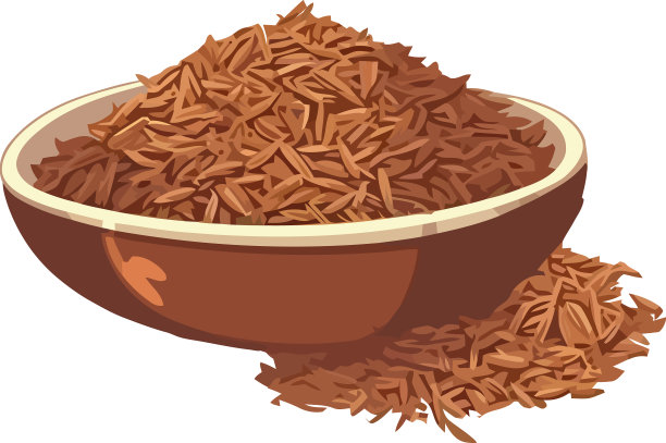 健康食用有机印度香米餐盘图片下载