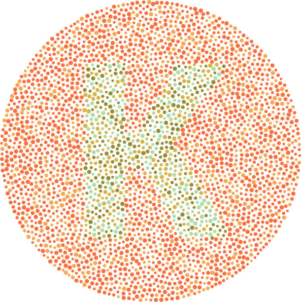 字母K红绿色盲测试卡图片下载