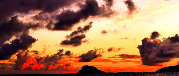 《雨后日落的开始图片下载