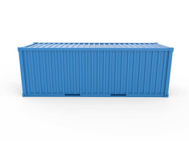 蓝色集装箱或海运集装箱隔离。图片下载