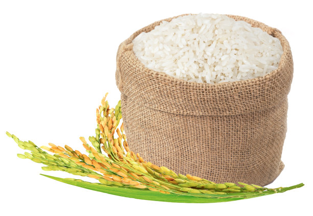 麻布袋装茉莉香米图片下载