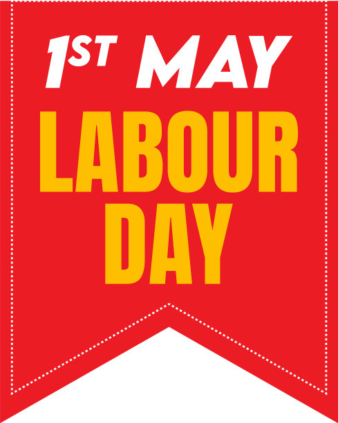 劳动节快乐横幅设计模板5月1日图片下载