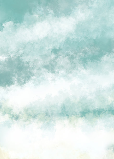 浅绿色天空水彩背景。图片下载