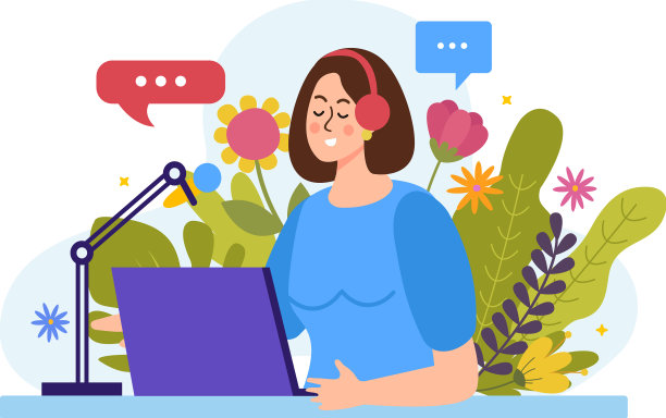 播客平面背景图片下载