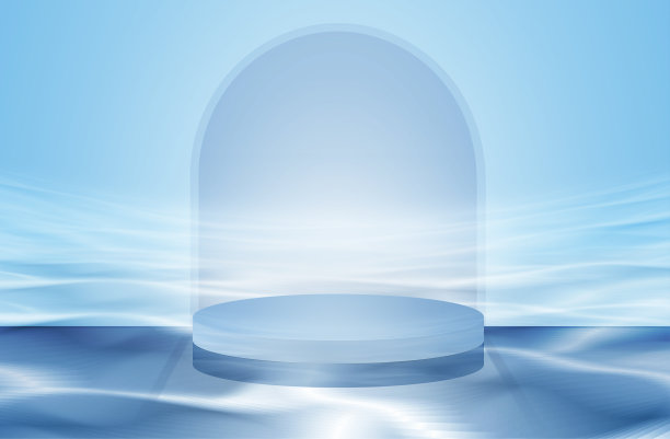 三维舞台上的水面三维渲染电脑数字绘图图片下载