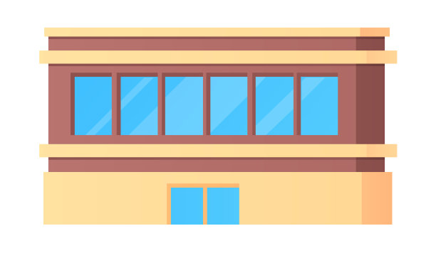 地下室建筑-现代扁平设计风格单一孤立形象图片下载