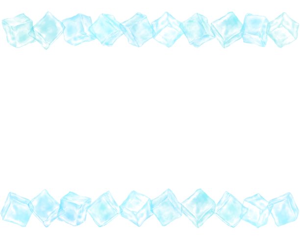 一个时尚的线条框架形状与冰。图片下载