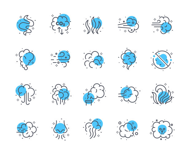 烟雾图标颜色集图片下载