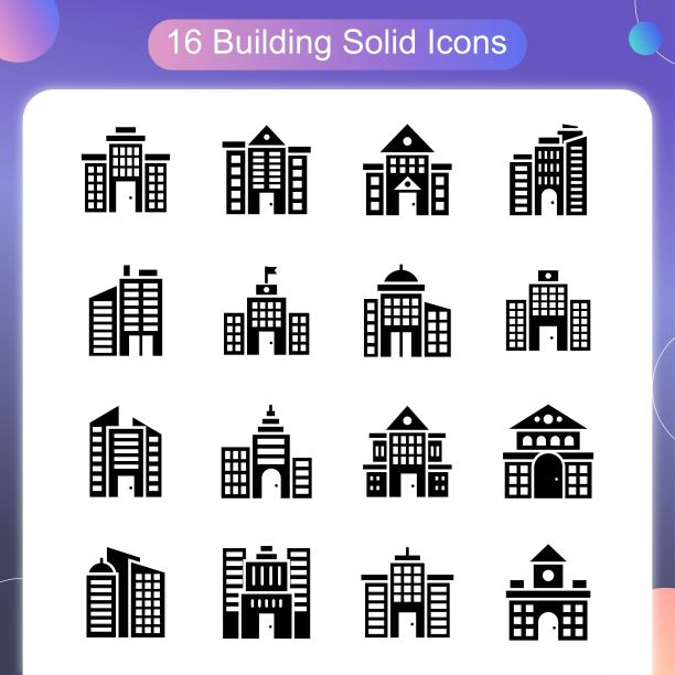 建筑矢量实体图标集03图片下载