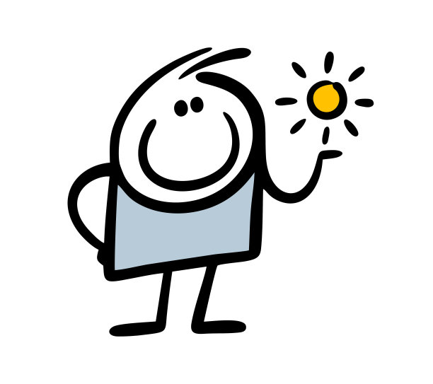 手绘火柴人观日出拍照矢量插画图片下载