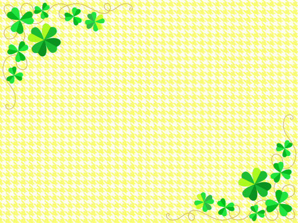 犬牙纹背景与四叶和三叶三叶草壁纸图片下载