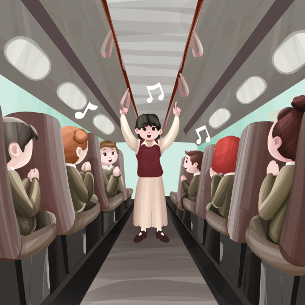 小学生旅行插画图片下载