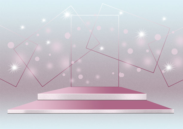 粉红色的讲台。三维渲染图片下载