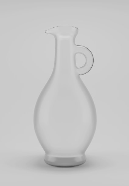 空玻璃壶孤立在白色的背景上图片下载