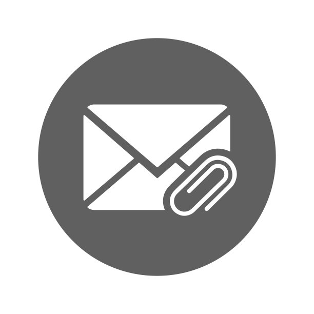 附件，电子邮件，信封，固定的图标。图片下载