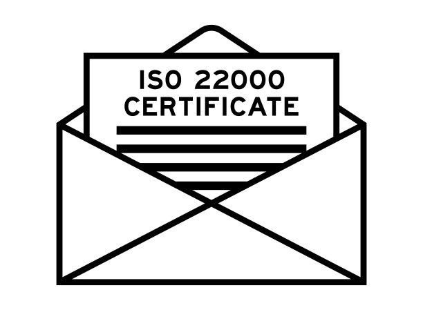 信封和信笺上有ISO 22000证书字样作为标题图片下载