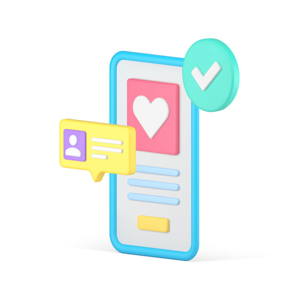 手机约会应用程序个人资料聊天识别等距三维图标现实向量图片下载