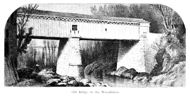 威萨希肯河上的有盖桥，费城，宾夕法尼亚州，美国，《美国地理》图片下载