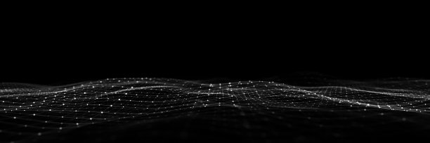 三维数字动态波。流动数字结构。安全网络安全数据连接。网络技术背景。3 d渲染。图片下载