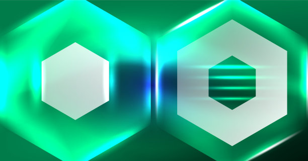 霓虹六边形背景高科技设计图片下载