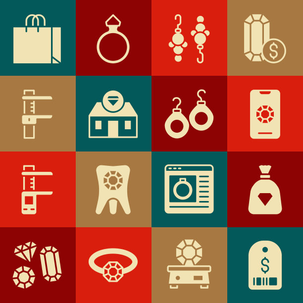 设定价格标签与美元袋宝石珠宝图片下载