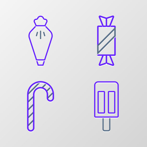 设行冰淇淋圣诞糖果拐杖糖图片下载