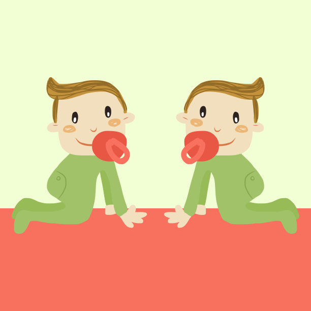 双胞胎宝宝在红地毯上玩耍图片下载