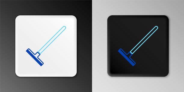 线花园耙图标孤立的灰色背景。园艺、农业、耕作工具。地面中耕机。客房服务设备。色彩缤纷的轮廓概念。向量图片下载