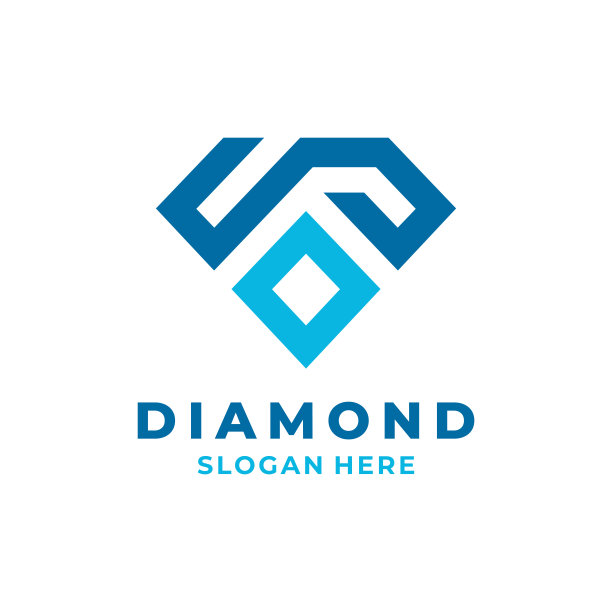 钻石图标符号矢量设计模板图片下载